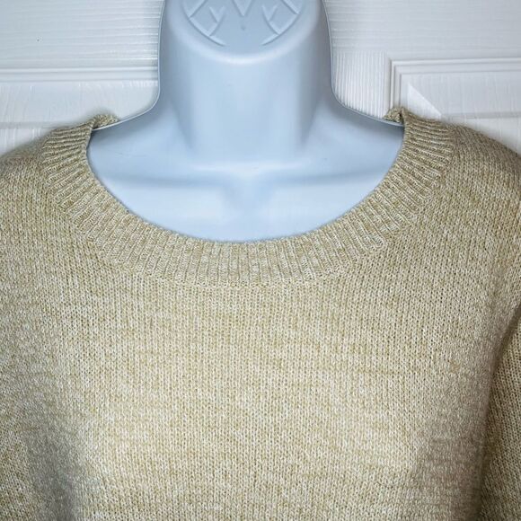 H&M Divided Long Sleeve Casual Knit Slouchy Sweater Oatmeal Cream L - Picture 2 of 6